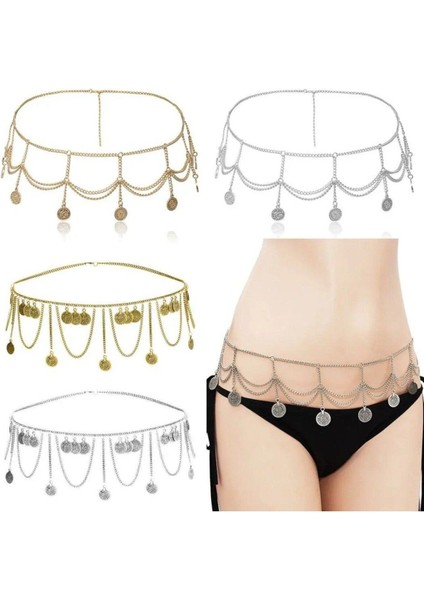 Şık Metal Daire Zinciri Kadın Bel Kemer - Tarzınızı Tamamlayın fiyatları