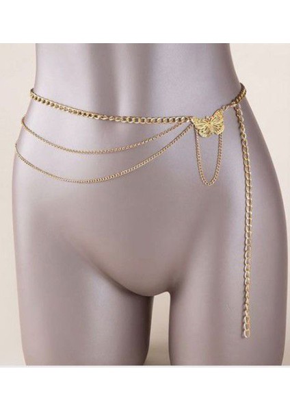 Şıklığınızı Tamamlayacak Kelebek Model Bel Zinciri