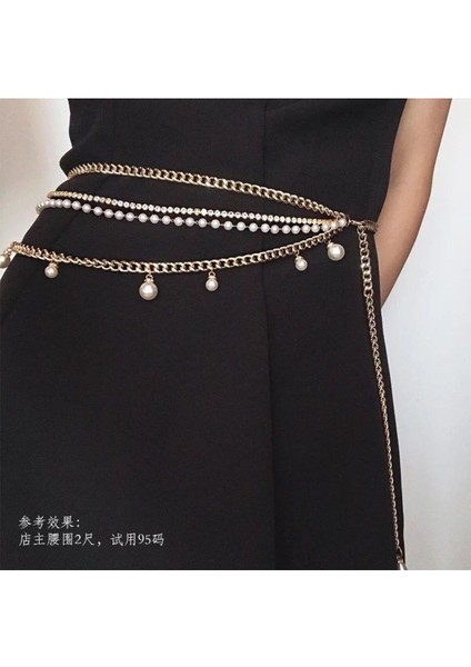 Zarif Taşlı Inci Detaylı Kadın Bel Kemer modelleri