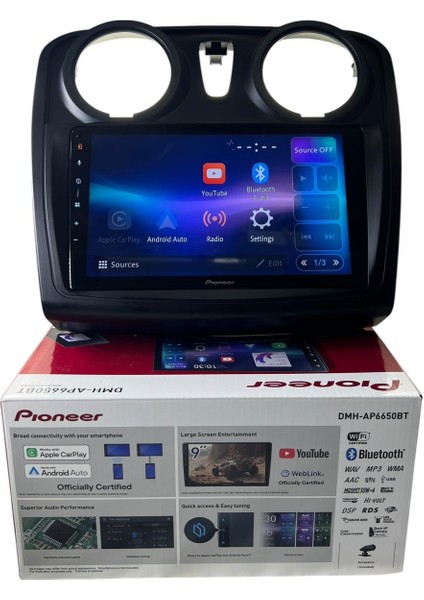 Dacia Lodgy-Dokker (9'') Pioneer 4-64 Tam Profesyonel Oem Multimedia