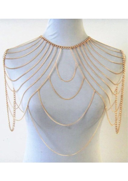 Şık Zincir Modeli Çift Omuz Aksesuarı ile Tarzınızı Yükseltin