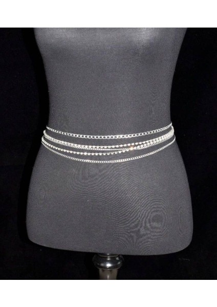 Şıklığınızı Tamamlayacak Taşlı Bel Zinciri Seti