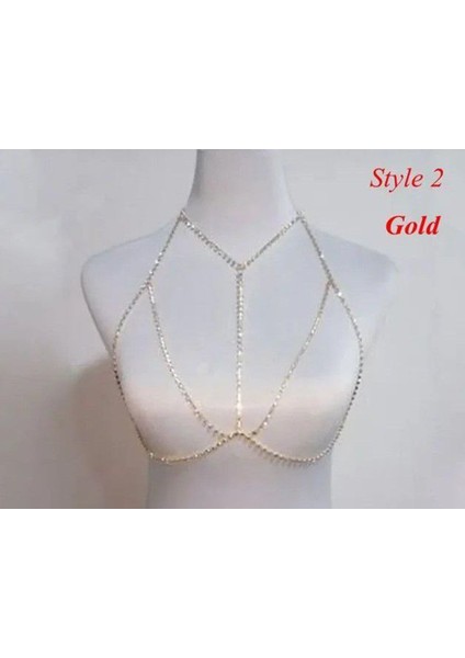 Parlak Zirkon Taşlı Vücut Zinciri ile Şıklığı Yakalayın