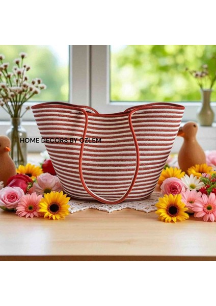 Hasır Omuz Çantası Plaj Çantası Günlük Çanta El Emeği Handmade
