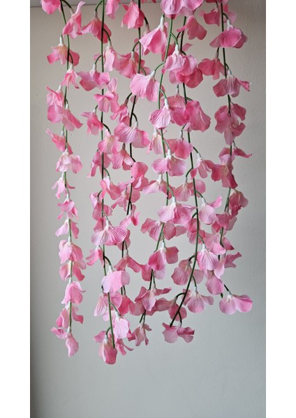 Saksıda Yapay Sarkan Bitki Ortanca 6 Dal 60 cm Pembe modelleri
