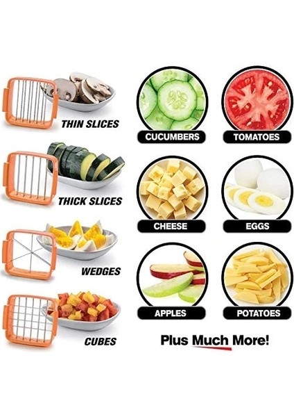 Nicer Dicer Quick 5 In 1 Pratik Hazneli Sebze Meyve Doğrayıcı Dilimleme Aleti (5047) fırsatları
