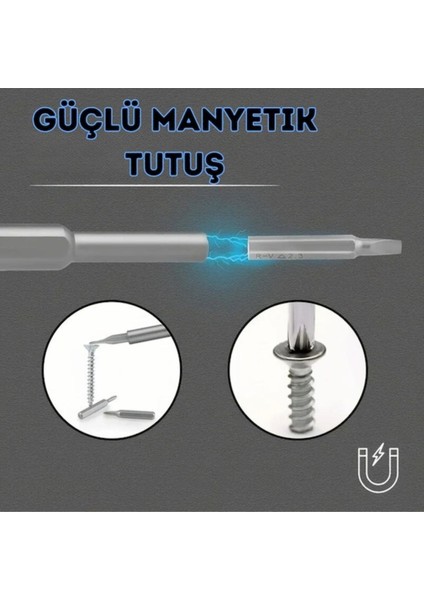 25 Parça 24 Farklı Uçlu Mıknatıslı 25 In 1 Tornavida Seti (5060) fırsatları