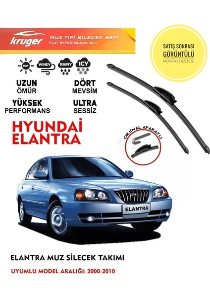 Elantra Cam Muz Silecek Takımı 2002 Model Araca Özel Aparat