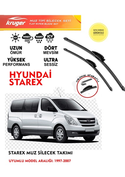 Hyundai Starex Ön Muz Silecek Takımı 2003 Model Araca Özel Aparat