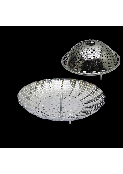 Küçük Metal Buharda Sebze Pişirici Sepet Haşlama Aparatı (5047)