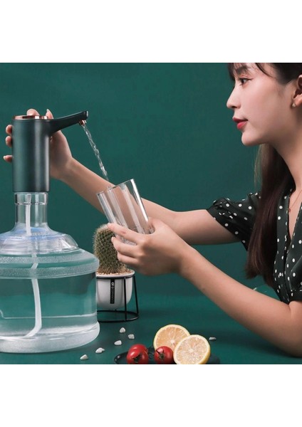 Retro Model Otomatik Damacana Pompası Aparatı Yeşil Renk Bakır Detaylı (5047) fiyatları