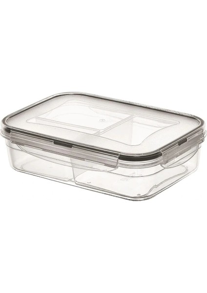 3 Bölmeli Kilitli Kapaklı 1 Litre Erzak Saklama Kabı LC-510 (5047)