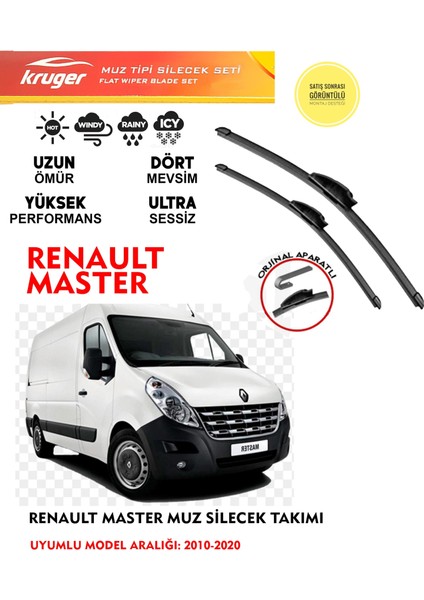 Renault Master Ön Muz Silecek Takımı 1.9 2.0 2.5 Motor Araca Özel Aparat (2010 - 2020)