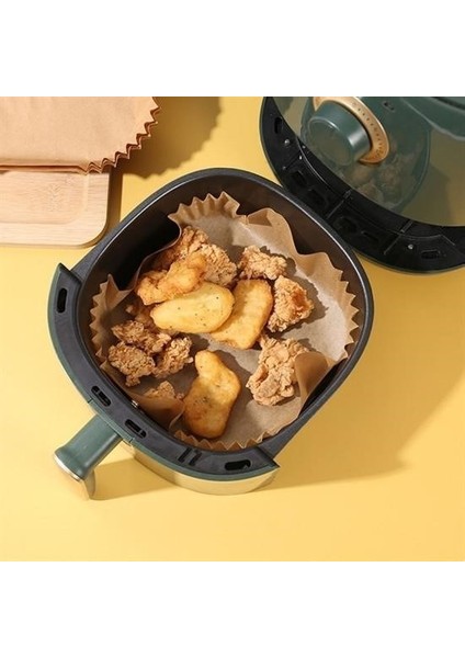 50 Adet Air Fryer Pişirme Kağıdı Tek Kullanımlık Hava Fritöz Yağ Geçirmez Yapışmaz Kare Tabak Model fırsatları