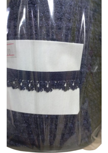 Çamaşır Lastiği Dantelli 1 cm 1 Metre Lacivert