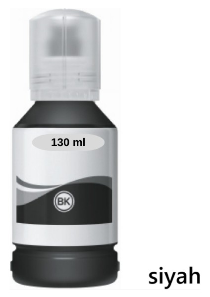 Epson Ecotank M1100,M1120,M1140,M1170,M1180,M2120 ,M2140 ,M2170 ,M3140 Uyumlu Epson 110-C13T03P14A Siyah Muadil Mürekkep (130ML)