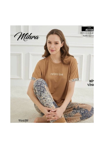 Mihra 40106 Kadın Kısa Kol Pijama Takımı