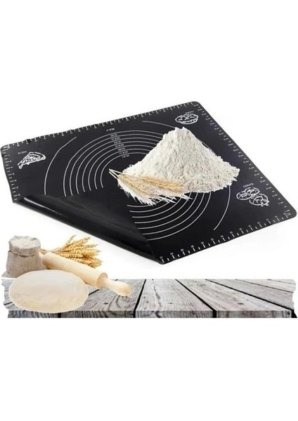 Silikon Çok Amaçlı Geniş Hamur Matı Hamur Açma Matı 40*50 cm (5047)