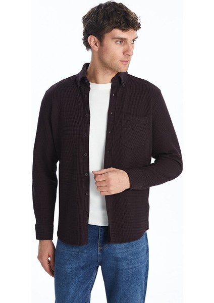 Yeni Sezon Regular Fit Uzun Kollu Erkek Gomlek - S5NB52Z8
