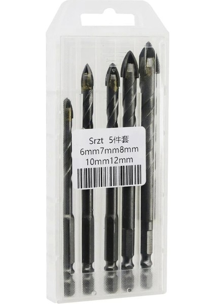 Ok Ucu Tipli 5pcs Çok Amaçlı Matkap Ucu 6-7-8-10-12MM (5047)