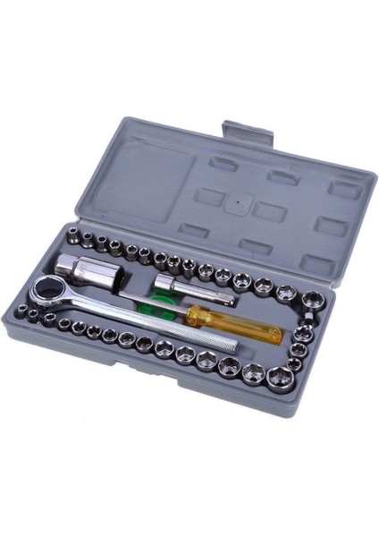 40 Parça Lokma Takımı Plastik Kutulu Combınatıon Socket Wrench Set (5047)