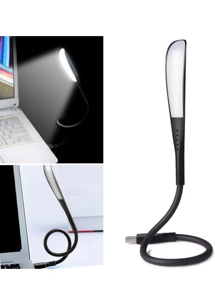 USB Girişli 14 Ledli 3 Kademeli Dokunmatik Masa/kitap Okuma Lambası Ledi Siyah