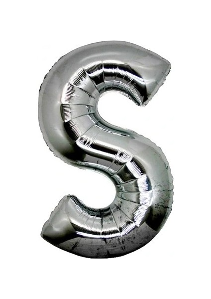 S Harf Folyo Balon Gümüş Renk 40 Inç (5047)
