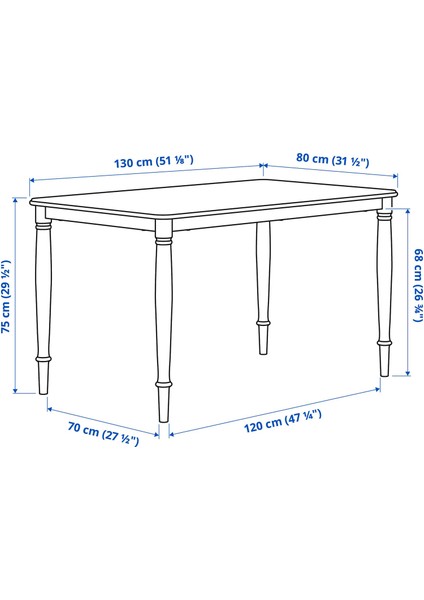 Danderyd Mutfak Masası 130X80 cm Vernikli Meşe Kaplama Beyaz Çelik Ayaklı Masa fırsatları