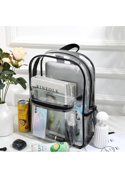 Şeffaf Pvc Sırt Çantası - Açık Hava Sporları, Fitness ve Seyahat Için Su Geçirmez Görünür Spor Çantası - Erkekler ve Kadınlar Için Sınır Ötesi Omuz Çantası (Yurt Dışından) modelleri