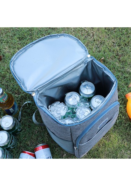 30L Yalıtımlı Piknik Sırt Çantası - Alüminyum Folyo Astarlı Büyük Kapasiteli Termal Öğle Yemeği Çantası, Açık Hava Için Taşınabilir Soğutucu, Çift Omuzlu Yemek Çantası (Yurt Dışından) fiyatları