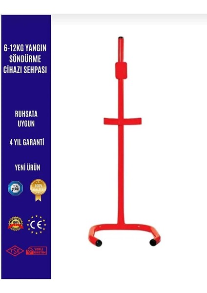 Yangın Yangın Söndürme Tüpü Ayaklığı-Askısı (6-12 Kg'lik Yangın Söndürme Tüpü Için)
