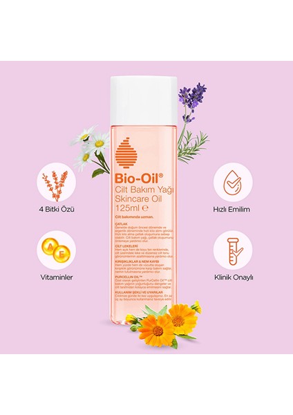 Bio-Oil Çatlak Bakım & Cilt Lekeleri & Nemlendirici Cilt Bakım Yağı 125ml fırsatları