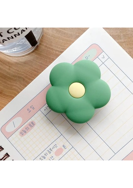 Ins Sevimli Renkli Çiçekler Katlanabilir Cep Telefonu Stand Tutucu Parmak Yüzük Kavrama Braketi Iphone 14 Pro Max Samsung A54 Xiaomi Renk: Yeşil (Yurt Dışından)