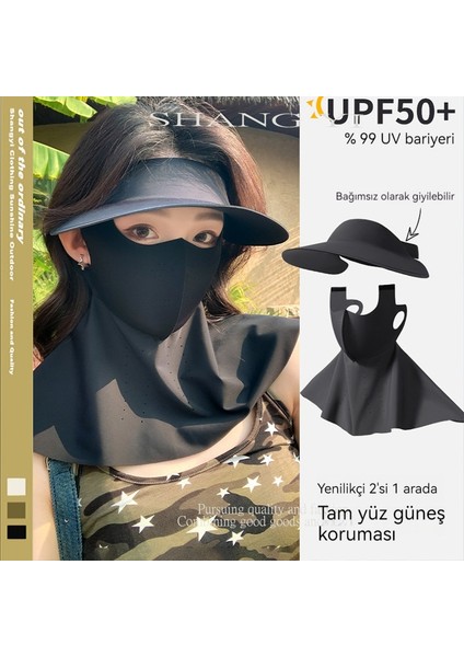 Luxıxı 3 Parçalı Güneş Koruyucu Yüz Maskesi Tam Yüz Uv Işınlarına Da Lı (Yurt Dışından) modelleri