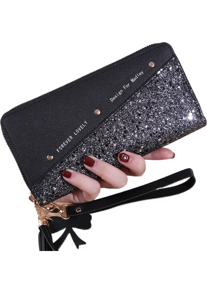 Uzun Bayan Fermuar Cüzdan Kadın Kore Versiyonu (Yurt Dışından)