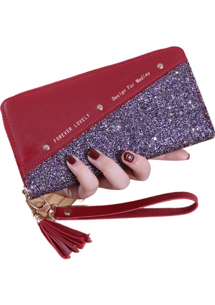 Uzun Bayan Fermuar Cüzdan Kadın Kore Versiyonu (Yurt Dışından)