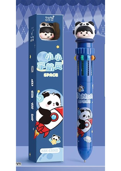 Tahlara Kaba Bear Press Çok Renkli On Renkli Tükenmez Kalem Yaratıcı Öğrenci Çok Renkli Tükenmez Kalem Karikatür Sevimli Yüksek Değerli Ins (Yurt Dışından)