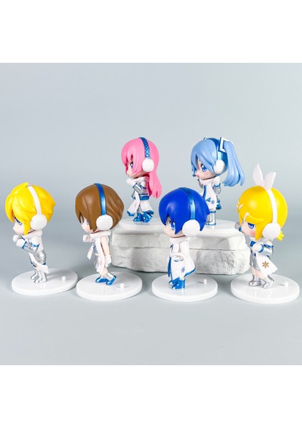 Hatsune Miku Q Versiyon Seti Çizgi Film Model Süsleri (Yurt Dışından) modelleri