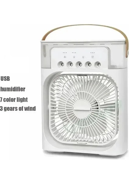 2026 Taşınabilir Üç Bir Fan, Klima, Küçük Ev Hava Soğutucu, Gece LED Işığı, Nemlendirici, Klima, Housecolor: USB 1 (Yurt Dışından)