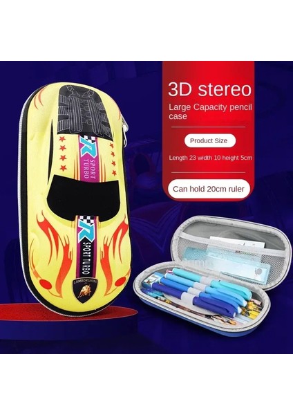 3D Yarış Arabası Kalem Kılıfları Karikatürler Için Okul Kalem Kutusu Çocuk Kırtasiye Kutusu Eva Plastik Kalem Kasa Çocuk Sevimli Kalem Çantası Hediye Scolor: Mücevher Mavisi (Yurt Dışından)