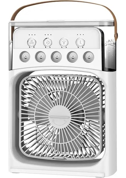 Kamp Için Taşınabilir Klima Hafif Mist Fan Gecesi USB Elektrikli Su LED Humidifie Fun 3 In 1 Ac Ev Koşullandırma Argbcolor: Mini Beyaz (Yurt Dışından)