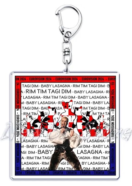 Eurovision Esc 2024 Şarkı Yarışması Joost Klein Keychains Aksesuarlar Için Yüzük Bebek Lazanya Çanta Kolye Kilit Zinciri Takı Hayranları Hediyesi: 1 (Yurt Dışından)