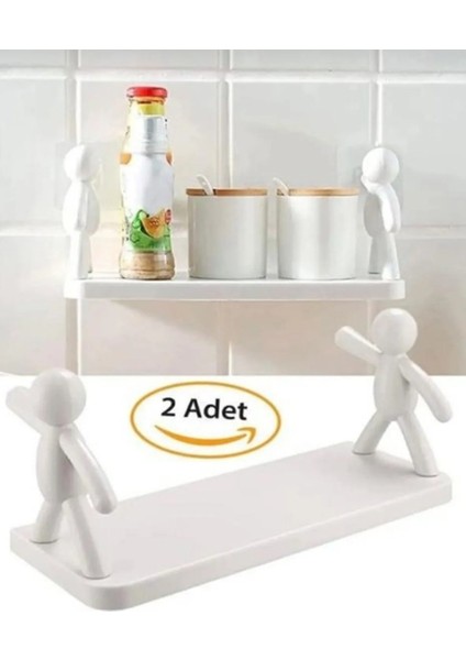 2 Adet Özel Raf Baharatlık - Makyaj Malzeme Rafı Kendinden Yapışkanlı Banyo Mutfak Organizer Raf indirimleri