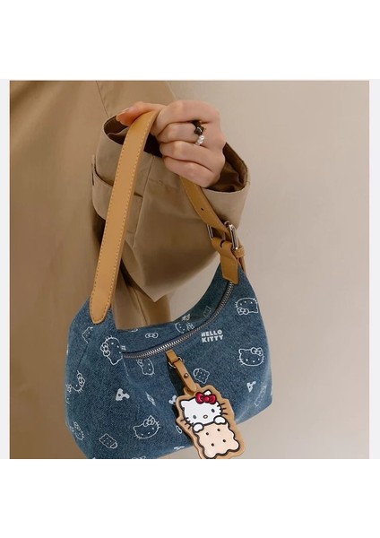 Hello Kitty Denim Koltuk Altı Çantası, Öğle Yemeği Kutusu Çantası Çok Yönlü, Çapraz Askılı Çanta Kız (Yurt Dışından) fiyatları