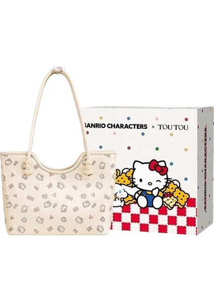Hello Kitty Bez Çanta Baskı Kt Sebze Sepeti El Tipi Çapraz Askılı Çanta Kızlar Günü Hediyesi (Yurt Dışından)