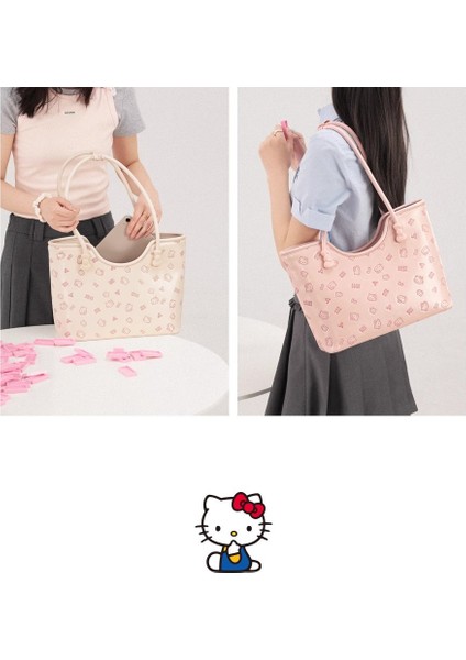 Hello Kitty Bez Çanta Baskı Kt Sebze Sepeti El Tipi Çapraz Askılı Çanta Kızlar Günü Hediyesi (Yurt Dışından) fırsatları
