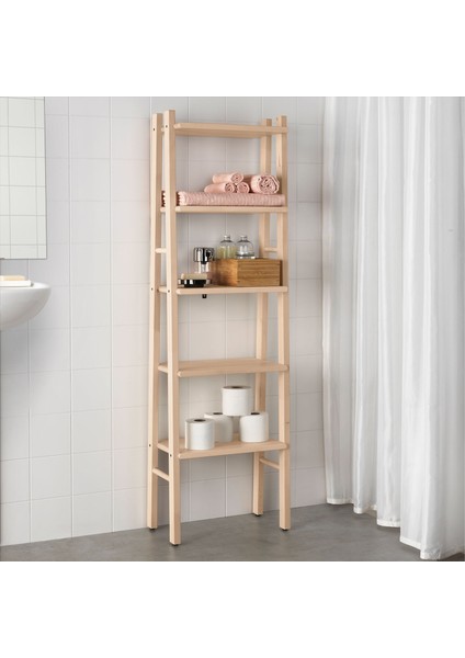 Vılto Raf 46X150 cm Huş Masif Ahşap Ayarlanabilir Ayaklı Banyo Rafı fiyatları