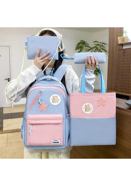 4 Parçalı Preppy Okul Çantası, Ilkokul ve Ortaokul Öğrencileri Için Sırt Çantası, Çok Bölmeli Sırt Çantası (Yurt Dışından) fiyatları