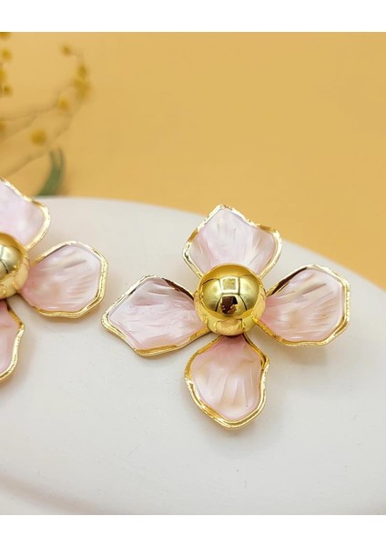 Pembe Gold Yasemin Küpe modelleri