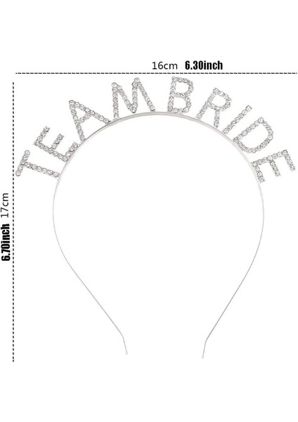 Kristal Taşlı Gümüş Renk Team Bride Gelin Tacı (5047) fiyatları